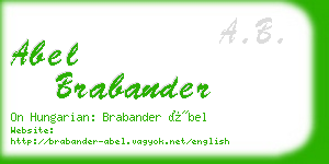 abel brabander business card